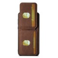 For Huawei Mate 60 Pro Suteni H02 Litchi Leather Card Wallet Stand Back Phone Case(Brown)
