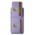 For Huawei Mate 60 Pro Suteni H02 Litchi Leather Card Wallet Stand Back Phone Case(Purple)