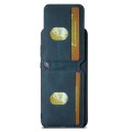For Huawei P60 Pro Suteni H02 Litchi Leather Card Wallet Stand Back Phone Case(Blue)