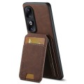 For  Honor 90 Suteni H02 Litchi Leather Card Wallet Stand Back Phone Case(Brown)