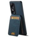 For  Honor 90 Suteni H02 Litchi Leather Card Wallet Stand Back Phone Case(Blue)
