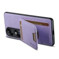 For  Honor 90 Pro Suteni H02 Litchi Leather Card Wallet Stand Back Phone Case(Purple)