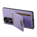 For  Honor 80 Pro Suteni H02 Litchi Leather Card Wallet Stand Back Phone Case(Purple)