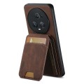 For  Honor Magic4 Pro Suteni H02 Litchi Leather Card Wallet Stand Back Phone Case(Brown)