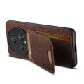 For  Honor Magic4 Pro Suteni H02 Litchi Leather Card Wallet Stand Back Phone Case(Brown)