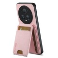 For  Honor Magic4 Pro Suteni H02 Litchi Leather Card Wallet Stand Back Phone Case(Pink)