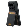 For Xiaomi 14 Pro Suteni H02 Litchi Leather Card Wallet Stand Back Phone Case(Black)