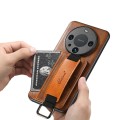 For Huawei Mate 60  Pro Suteni H13 Card Wallet Wrist Strap Holder PU Phone Case(Brown)