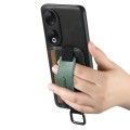 For Honor 90 Suteni H13 Card Wallet Wrist Strap Holder PU Phone Case(Black)