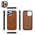 For iPhone 13 Pro Crossbody Multi-functional Zipper Wallet Leather Phone Case(Brown)