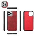For iPhone 12   Pro Crossbody Multi-functional Zipper Wallet Leather Phone Case(Red)
