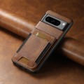 For Google Pixel 8 Pro Suteni H03 Oil Wax Leather Wallet Stand Back Phone Case(Brown)