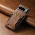For Google Pixel 7a Suteni H03 Oil Wax Leather Wallet Stand Back Phone Case(Brown)