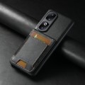 For Honor 90 Suteni H03 Oil Wax Leather Wallet Stand Back Phone Case(Black)