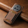 For Honor Magic6 Pro Suteni H03 Oil Wax Leather Wallet Stand Back Phone Case(Brown)