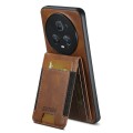 For Honor Magic4 Suteni H03 Oil Wax Leather Wallet Stand Back Phone Case(Brown)