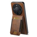 For Huawei Mate 50 Suteni H03 Oil Wax Leather Wallet Stand Back Phone Case(Brown)