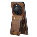 For Huawei Mate 50 Pro Suteni H03 Oil Wax Leather Wallet Stand Back Phone Case(Brown)