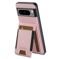 For Google Pixel 7a Suteni H03 Litchi Leather Card Bag Stand Back Phone Case(Pink)