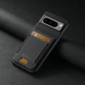 For Google Pixel 6a Suteni H03 Litchi Leather Card Bag Stand Back Phone Case(Black)