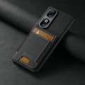 For Honor 90 Pro Suteni H03 Litchi Leather Card Bag Stand Back Phone Case(Black)