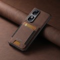 For Honor 90 Pro Suteni H03 Litchi Leather Card Bag Stand Back Phone Case(Brown)