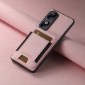 For Honor 90 Pro Suteni H03 Litchi Leather Card Bag Stand Back Phone Case(Pink)