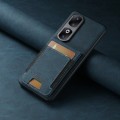 For Honor 80 Suteni H03 Litchi Leather Card Bag Stand Back Phone Case(Blue)