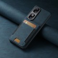 For Honor 70 Suteni H03 Litchi Leather Card Bag Stand Back Phone Case(Blue)