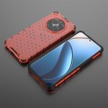 For Realme 12 Pro+ Shockproof Honeycomb Phone Case(Red)