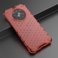 For Realme 12+ Shockproof Honeycomb Phone Case(Red)