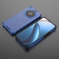 For Realme 12+ Shockproof Honeycomb Phone Case(Blue)