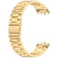 For Samsung Galaxy Fit 3 SM-R390 Three Bead Stainless Steel Metal Watch Band(Gold)
