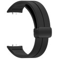 For Samsung Galaxy Fit 3 SM-R390 Magnetic Folding Buckle Silicone Watch Band(Black)