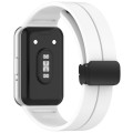 For Samsung Galaxy Fit 3 SM-R390 Magnetic Folding Buckle Silicone Watch Band(White)