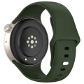 For vivo Watch 3 / iQOO Watch Solid Color Silicone Watch Band(Dark Green)