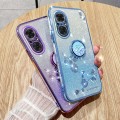 For Realme C67 4G Gradient Glitter Immortal Flower Ring All-inclusive Phone Case(Purple)