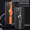 For OPPO Reno10 Global Magnetic Litchi Leather Back Phone Case with Holder(Orange)