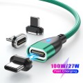 ENKAY 3 in 1 PD100W Type-C to Type-C / 8 Pin / Micro USB Magnetic Fast Charging Cable, Cable Length: