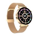 ET490 1.27 inch Color Screen Smart Watch Steel Strap, Support Bluetooth Call / ECG(Gold)