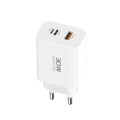 PD30W USB-C / Type-C + 8 Pin + USB Charger with Type-C to 8 Pin Date Cable(EU Plug)