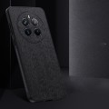 For Realme 12 Tree Bark Leather Shockproof Phone Case(Black)