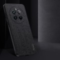 For Realme 12 Pro+ Tree Bark Leather Shockproof Phone Case(Black)