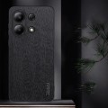 For Xiaomi Redmi Note 13 4G Tree Bark Leather Shockproof Phone Case(Black)