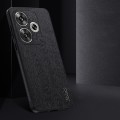 For Xiaomi Redmi Turbo 3 Tree Bark Leather Shockproof Phone Case(Black)