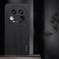 For Xiaomi 14 Ultra Tree Bark Leather Shockproof Phone Case(Grey)