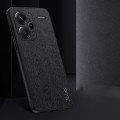 For Xiaomi Redmi Note 13 Pro+ Tree Bark Leather Shockproof Phone Case(Black)