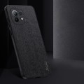 For Xiaomi Mi 11 Tree Bark Leather Shockproof Phone Case(Black)