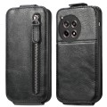 For OnePlus Ace 3 Zipper Wallet Vertical Flip Leather Phone Case(Black)