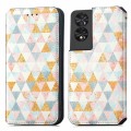 For TCL 40 NXTpaper 5G CaseNeo Colorful Magnetic Leather Phone Case(Nordic Rhombus)